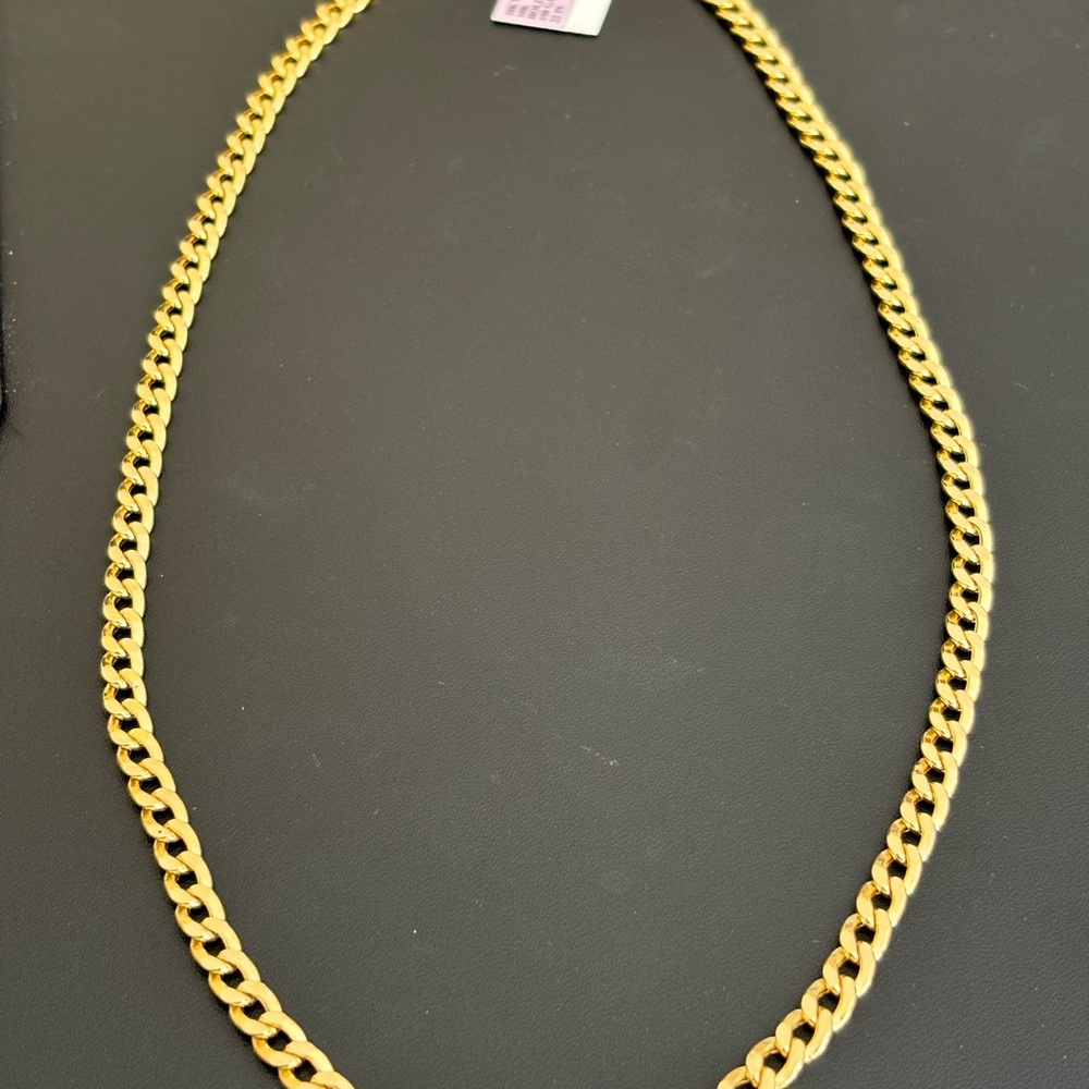 NIB 10K Yellow Gold Cuban Curb Chain Necklace 22” Italian Gold $3,624 MSRP